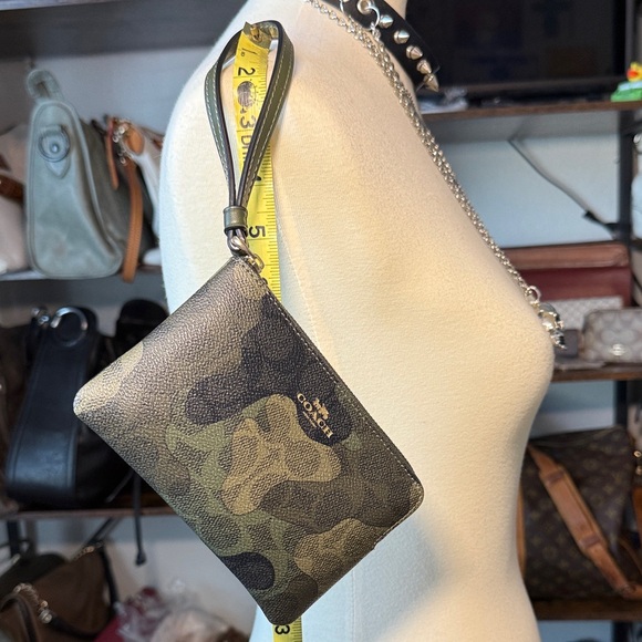 Coach Green and Black Camouflage Wristlet - Picture 1 of 10